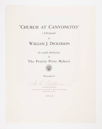 "Church at Canyoncito" pamphlet