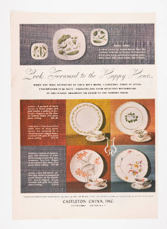Advertisement for Castleton China featuring Ching-Chih's Mandalay