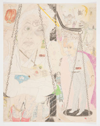 Elizabeth Layton, ERA, 1978, colored pencil and graphite, 28 x 22 in., Kansas State University,…