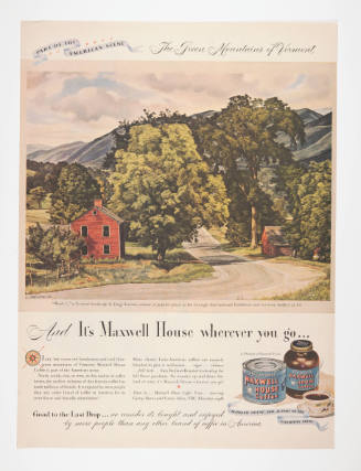 Advertisement for Maxwell House featuring Luigi Lucioni's Route 7