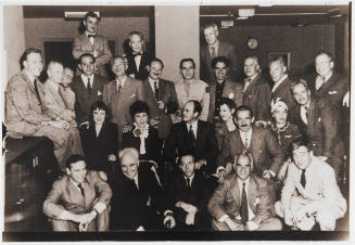 Photograph of Associated American Artists 10th anniversary celebration at AAA's 711 Fifth Avenue gallery in New York, September 11,1944