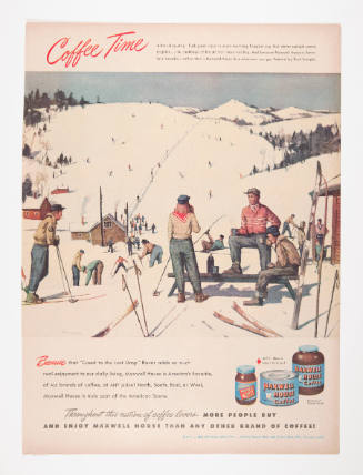 Advertisement for Maxwell House featuring a painting by Paul Sample