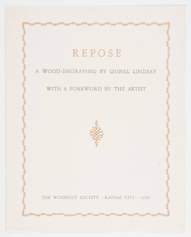 Repose (print folio cover)