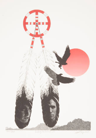 Ryan Burr, Touching the Circle of Life, ca. 1990, lithograph, 18 1/2 x 13 in., Kansas State Uni…