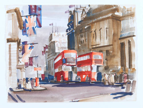 Regent Street at Festival Time (London Buses)