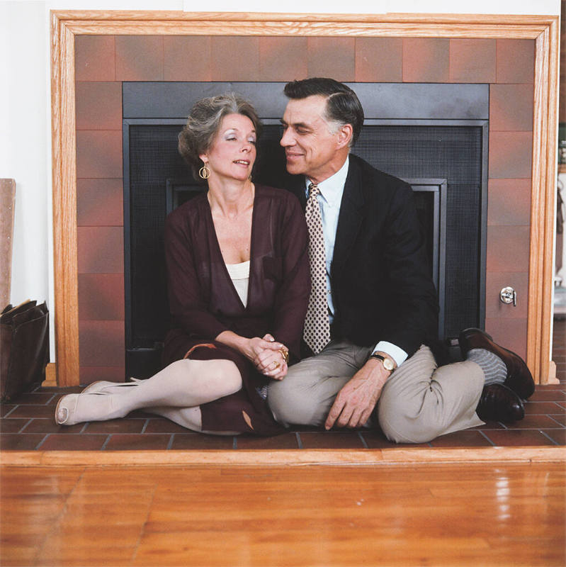 Sharon Hunter-Putsch (director of admissions, KCAI) and Hank Putsch (ex. director, Alliance of Independent Colleges of Art), in Sharon's apt., Penn. St., Kansas City, MO, June 30, 1984