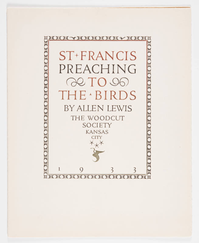 St. Francis Preaching to the Birds print folio