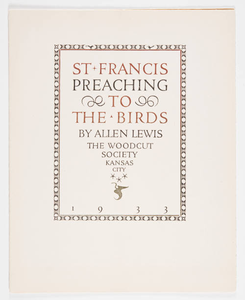 St. Francis Preaching to the Birds print folio