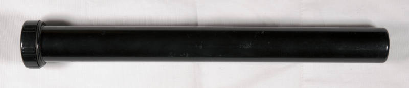 Black plastic brush holder
