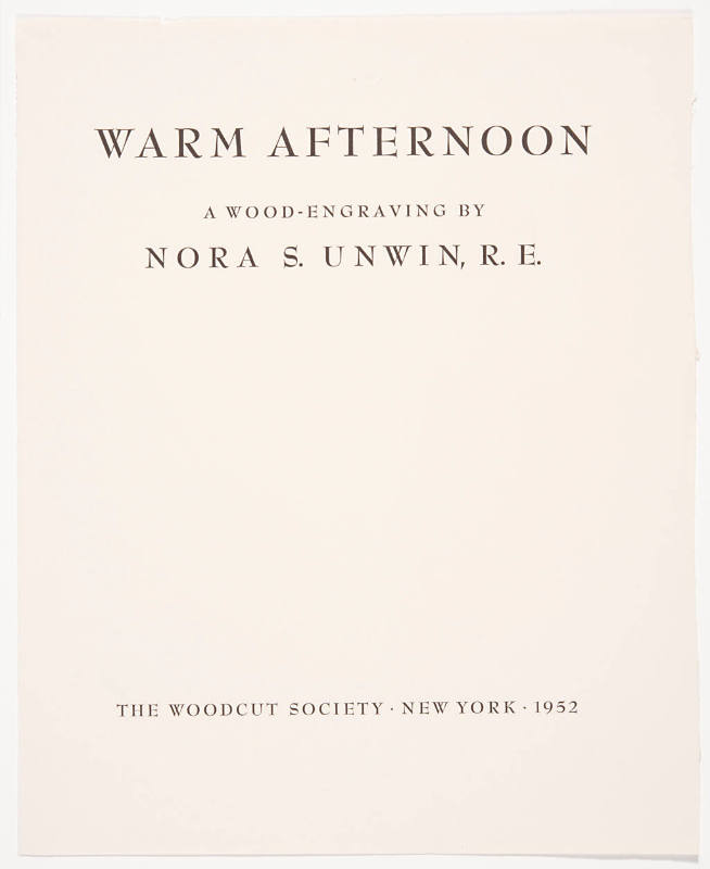 Warm Afternoon (print folio cover)