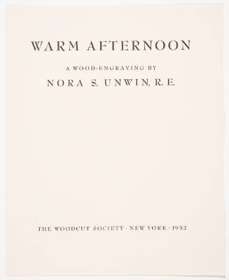 Warm Afternoon (print folio cover)