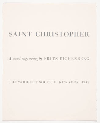 Saint Christopher (print folio cover)