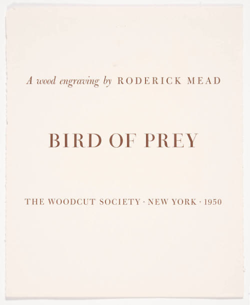 Bird of Prey (print folio cover)