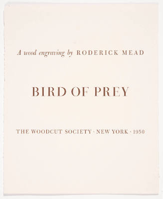Bird of Prey (print folio cover)