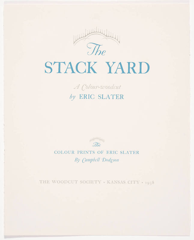The Stack Yard (print folio cover)