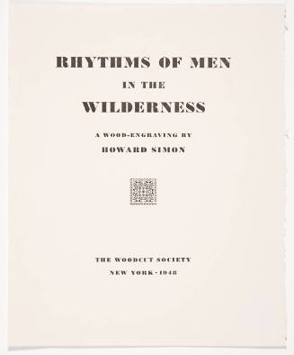 Rhythms of Men in the Wilderness (print folio cover)