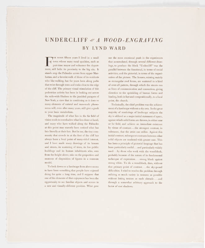 Undercliff print folio