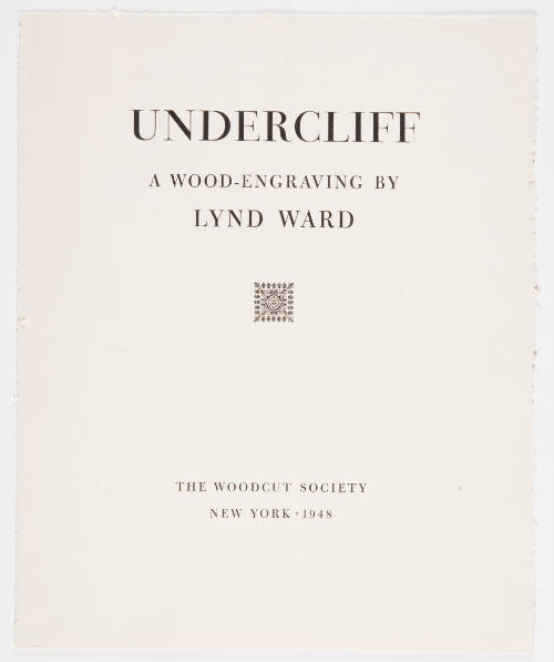 Undercliff (print folio cover)
