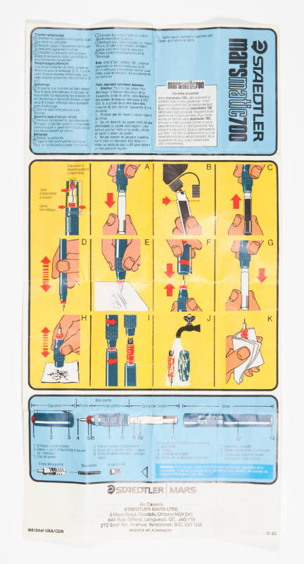 Instructions for Staedtler Marsmatic 700