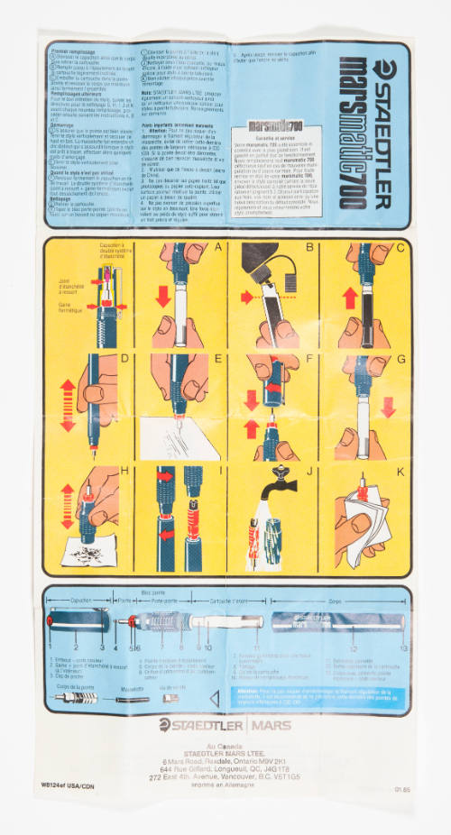 Instructions for Staedtler Marsmatic 700