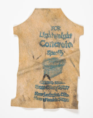 Grease cloth printed with "For Lightweight Concreat Specialty Builder Ottawa, Kansas"