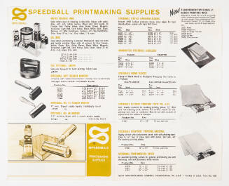 Speedball Printmaking Supplies brochure