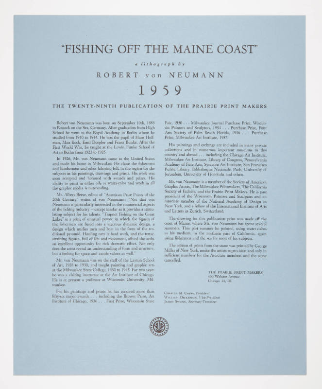 "Fishing off the Maine Coast"