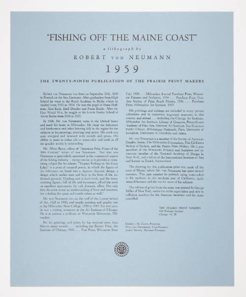 "Fishing off the Maine Coast"