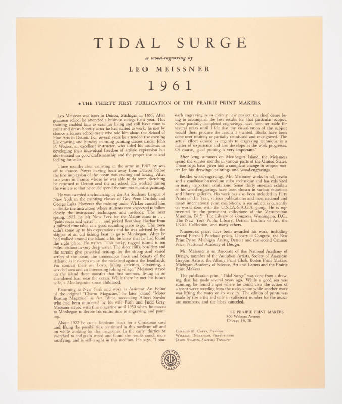 "Tidal Surge" leaflet