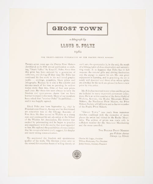 "Ghost Town" leaflet