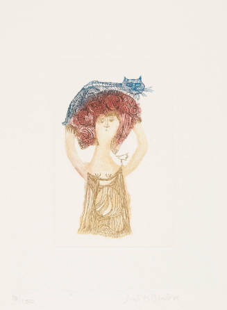 Untitled (lady with cat on head)