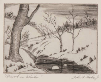 Brook in Winter (Christmas card, 1951 (variation))