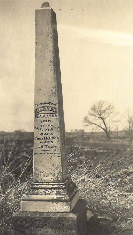 Abram B. Burnett Tombstone, Topeka. Kansas