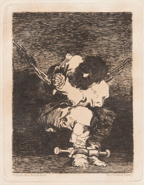 Francisco de Goya, Prisoner, 1810s, printed in 1867, etching, 7 1/4 x 7in, Kansas State Univers…