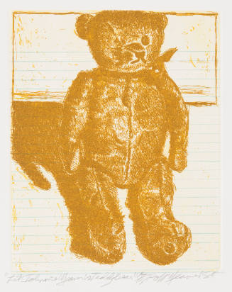 Robert Weaver, Lil' Johnnie Weaver's Teddy Bear, 1980, Etching and lithograph on paper, 10 x 8 …