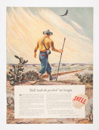 Advertisement for Shell Oil featuring a painting by Fletcher Martin