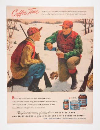 Advertisement for Maxwell House featuring a painting by James Chapin
