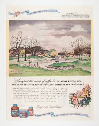 Advertisement for Maxwell House featuring Adolf Dehn's Millstream