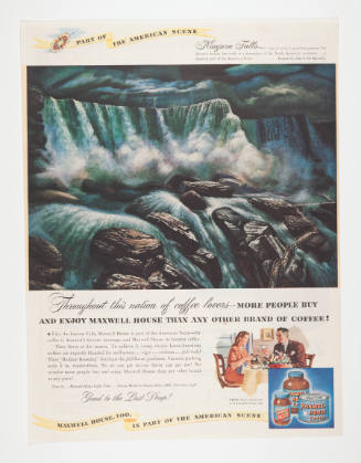 Advertisement for Maxwell House featuring John Stockton deMartelly's Niagara Falls