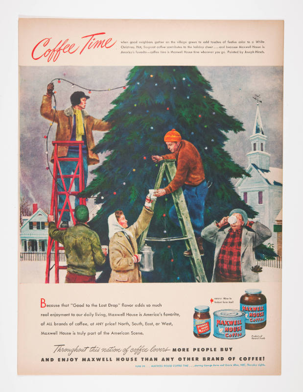 Advertisement for Maxwell House featuring a painting by Joseph Hirsch