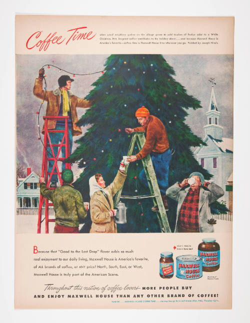 Advertisement for Maxwell House featuring a painting by Joseph Hirsch