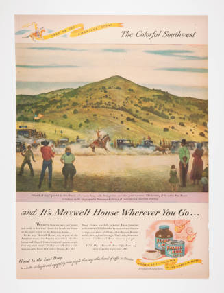 Advertisement for Maxwell House featuring Peter Hurd's Fourth of July