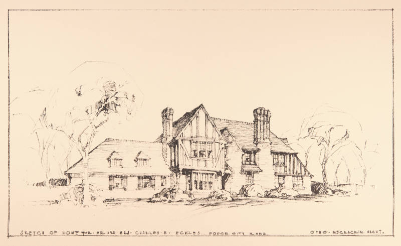 Sketch of Home for Mr. and Mrs. Charles E. Eckles