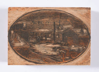 Title unknown (oval with houses)