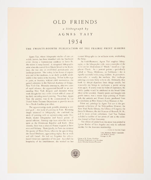 "Old Friends" leaflet