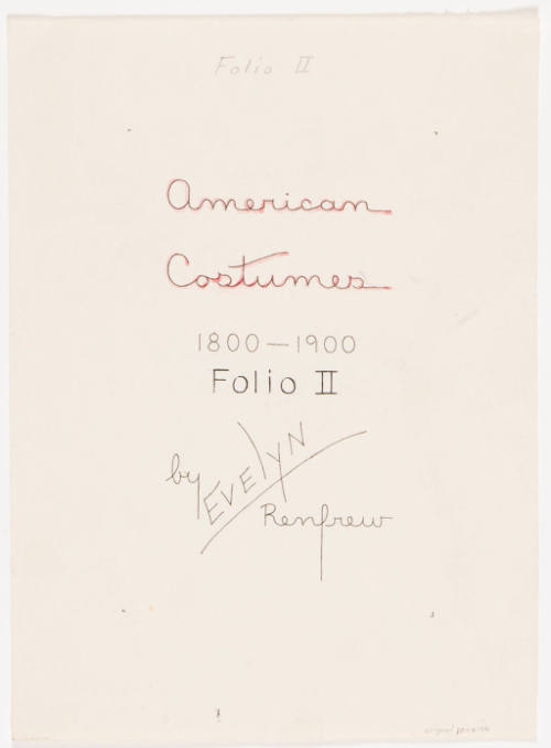 American Costumes 1800-1900 (title page)