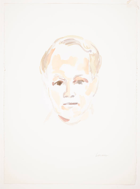 Oscar Vance Larmer, title unknown (self portrait, no. 2), ca. 1982, watercolor, 25 x 19 in., Ka…