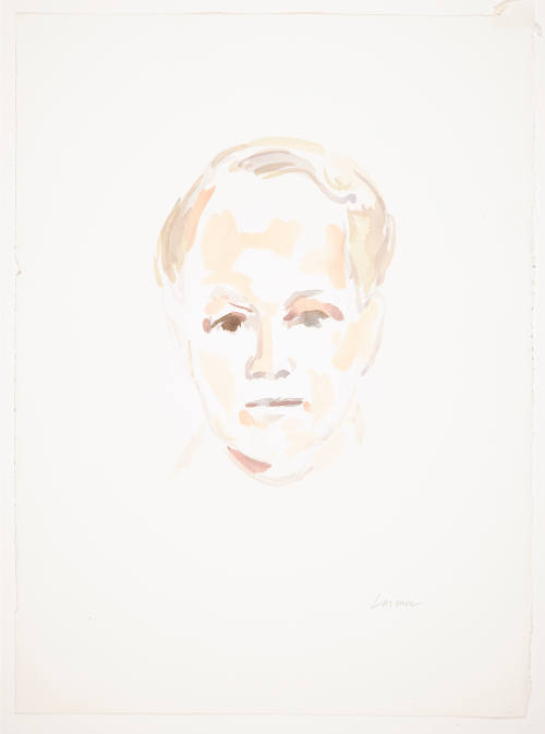 Oscar Vance Larmer, title unknown (self portrait, no. 2), ca. 1982, watercolor, 25 x 19 in., Ka…