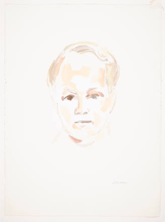 Oscar Vance Larmer, title unknown (self portrait, no. 2), ca. 1982, watercolor, 25 x 19 in., Ka…