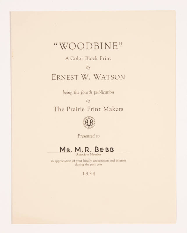 "Woodbine" pamphlet